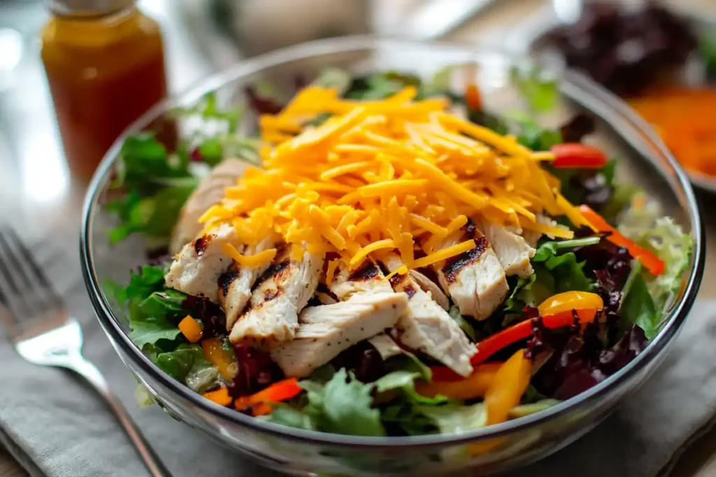 Burger King Chicken Garden Salad with grilled chicken and cheese.